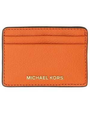 Michael Kors Card Holder With Logo - Orange