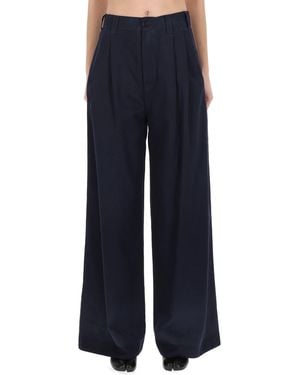 Maison Margiela Cotton Blend Chino Trousers - Blue