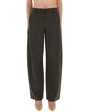 Moschino High-Waisted Wide Leg Trousers With Tailored Silhouette - Black