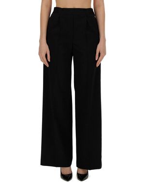 MSGM Pantalone Wide Leg - Nero