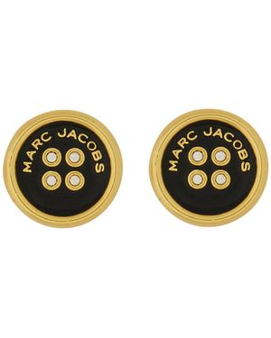 Marc Jacobs Orecchini Button - Nero
