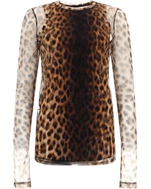 Sportmax Top With Tulle Details - Brown