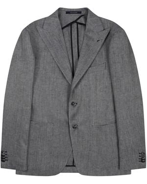 Tagliatore Montecarlo Linen Cotton Blazer - Grey