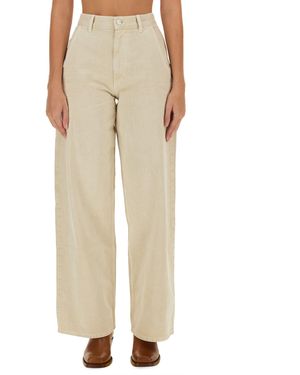 Isabel Marant Straight High Rise Jeans - Natural