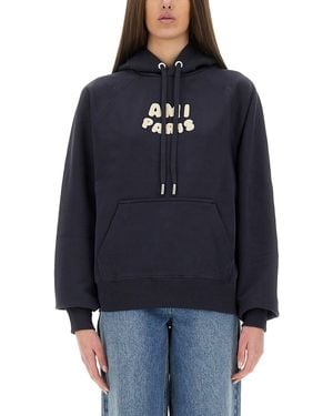 Ami Paris Hoodie - Blue