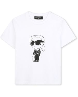 KARL LAGERFELD T Shirt With Logo - White
