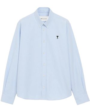 Ami Paris Shirt With Logo - Blue