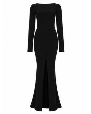 Rick Owens Abito Lungo Attillato - Black