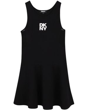 DKNY Vestito Sportivo Con Logo - Black