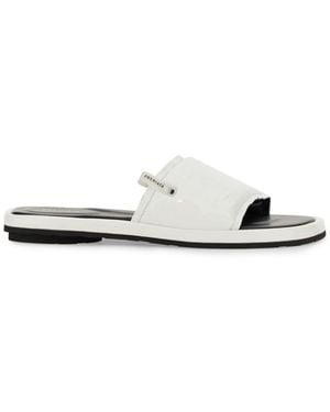 Premiata Slide Sandal With Lamb Leather Upper - White