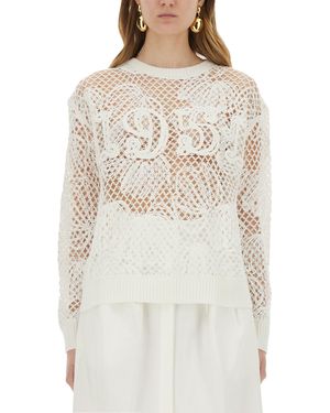Max Mara Mesh Top "Farea" - Natural