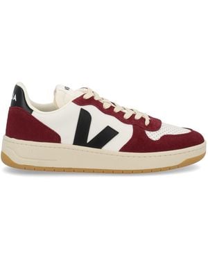 Veja Multicolour Leather And Suede - Red