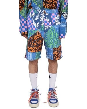 Marcelo Burlon Mix & Match Bermuda Shorts - Blue