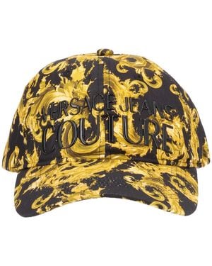 Versace Jeans Couture Cappello Da Baseball Con Stampa E Logo - Metallic