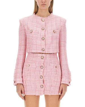Gcds Mini Cropped Jacket - Pink