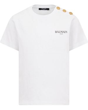 Balmain T-Shirt With Logo - White
