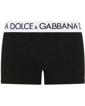 Dolce & Gabbana Regular Fit Boxer Shorts - Black