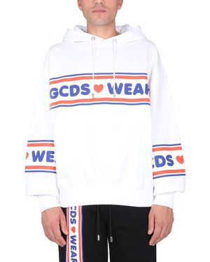 Gcds "Cute Tape" Logo Sweatshirt - White