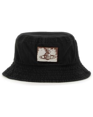 Vivienne Westwood Logo Bucket Hat - Black