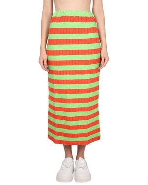 Sunnei Striped Skirt - Yellow