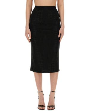 Versace Jeans Couture Crystal Skirt - Black