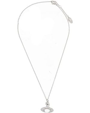 Vivienne Westwood Collana "Pina" Con Ciondolo Orb Small - White