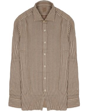 120% Lino Camicia - Brown