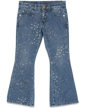 Versace Glitter Print Jeans - Blue