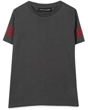 Vision Of Super M/C Embroidery Flames - Black