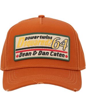DSquared² Dsquared Baseball Hat With Logo Patch - Orange
