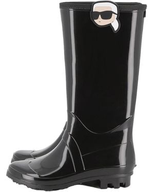 KARL LAGERFELD Rain Boots With Logo - Black