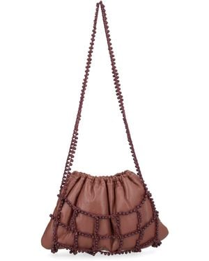 Alysi Bag With Pearls - Brown