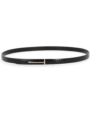 Tom Ford Thin Leather Belt - White