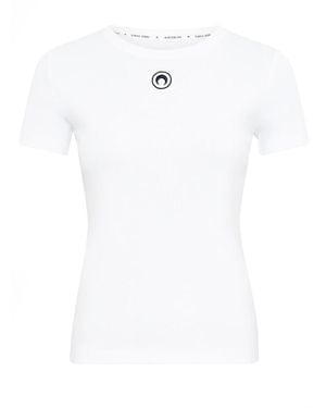 Marine Serre T-Shirt "Moon" - White