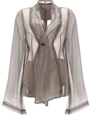 Rick Owens Giacca Monopetto "Stag" - Grey