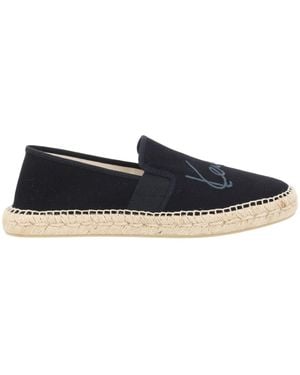 KENZO Espadrilla Con Logo Ricamato - Blue