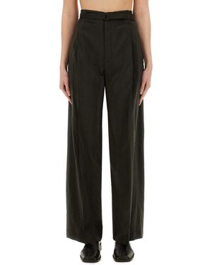 Lemaire Pantalone "Relaxed" Con Cintura - Nero