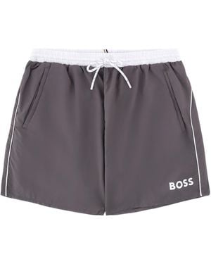 BOSS Swimsuit With Logo - Grey