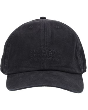 MM6 by Maison Margiela Baseball Hat With Logo - Blue