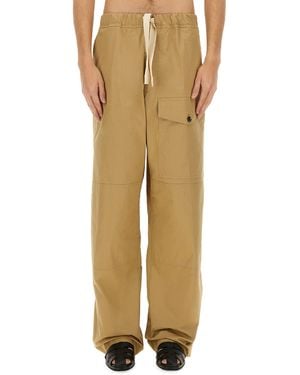 Dries Van Noten Cotton Trousers - Natural