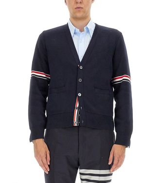 Thom Browne V-Neck Cardigan - Blue