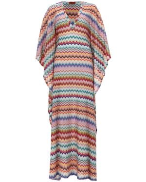 Missoni Caftano Lungo Copricostume - Red