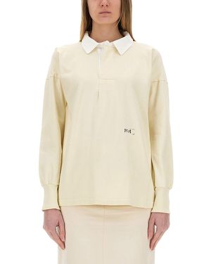 Maison Margiela Cotton Polo Shirt For - Natural