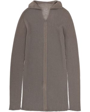 Rick Owens Shawl Neck Jumper - Grey