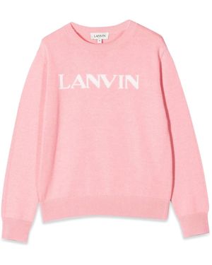 Lanvin Pullover Con Logo - Pink