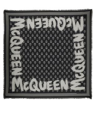 McQueen Foulard graffiti - Nero
