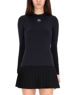 Marine Serre T-Shirt "Moon" - Black