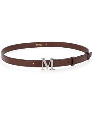Max Mara Belt With Logo Buckle - Brown