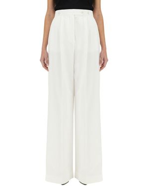 Givenchy Cotton Pleated Trousers - White