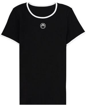 Marine Serre Cotton T-Shirt For - Black